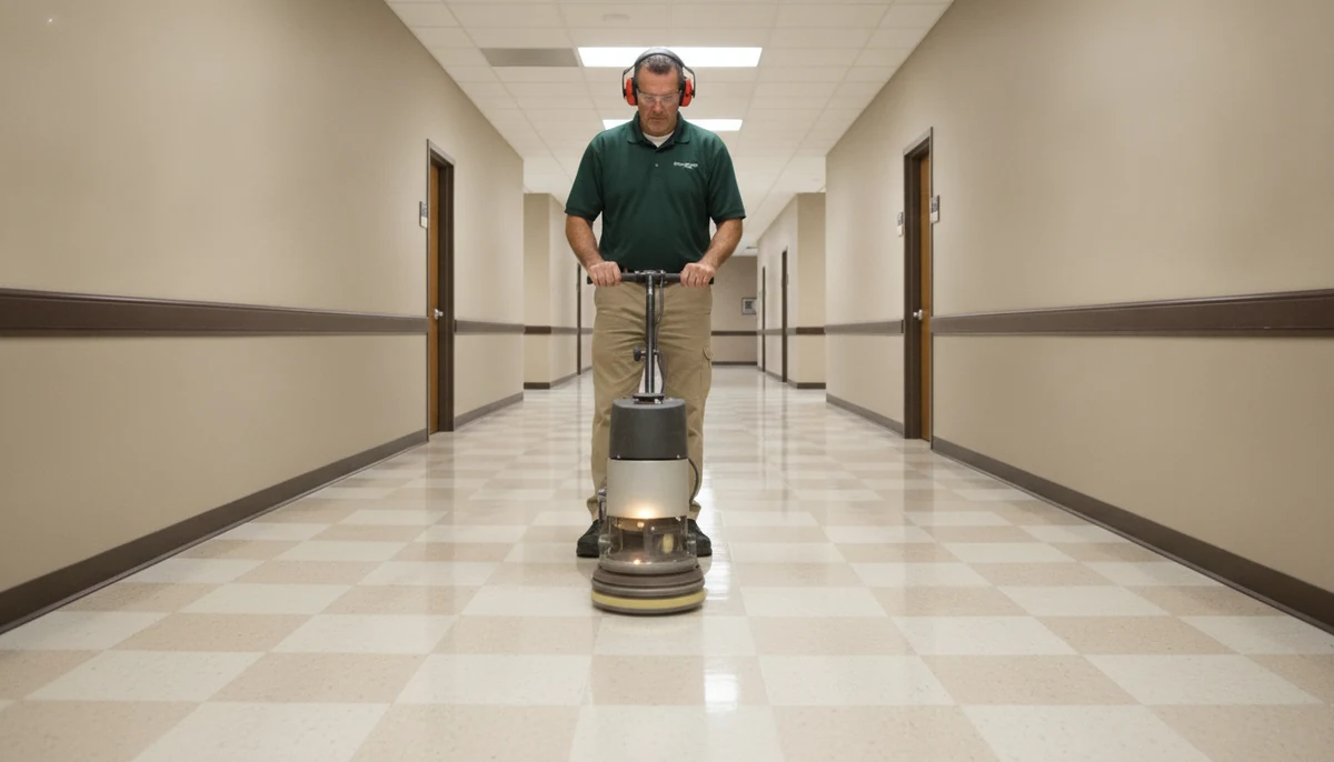 Commercial Floor Care crew at work - Signal Enterprises commercial cleaning in Metairie