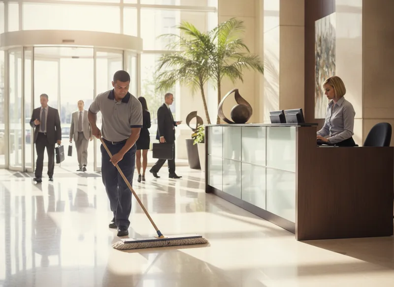 Day Porter Services detail work - Signal Enterprises commercial cleaning in New Orleans