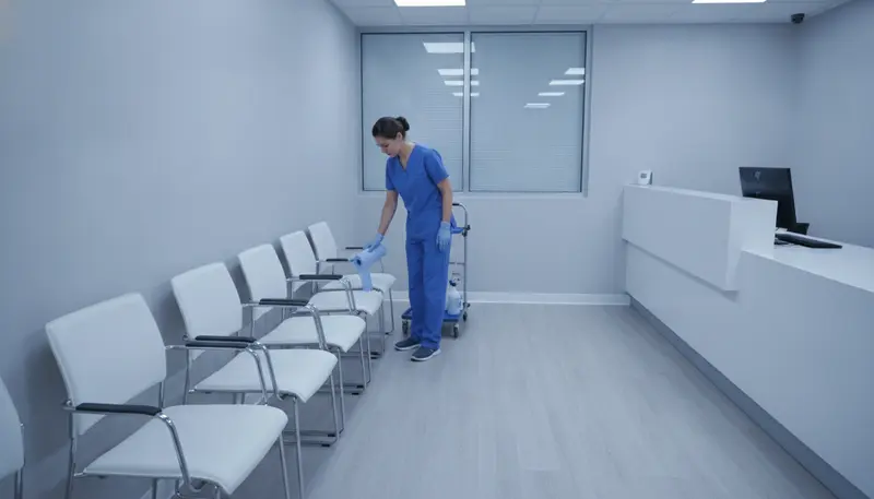 Medical & Dental Cleaning in progress - Signal Enterprises commercial cleaning in Metairie
