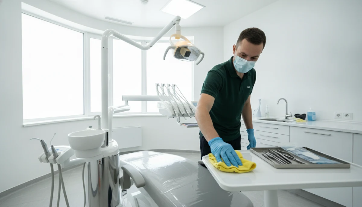 Medical & Dental Office Cleaning crew at work - Signal Enterprises commercial cleaning in Metairie