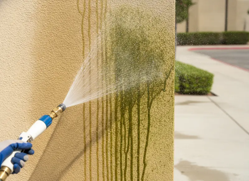 Pressure Washing detail work - Signal Enterprises commercial cleaning on the Westbank